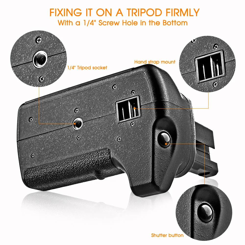 Travor BG-2V قبضة بطارية عمودية لكاميرا نيكون D3400 DSLR تعمل ببطارية EN-EL14