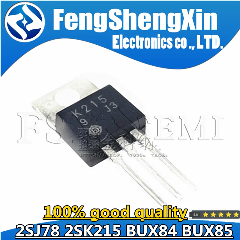 

5paris (5pcs 2SJ78 + 5pcs 2SK215 ) TO-220 J78 K215 TO220 MOSFET (5pcs BUX85 + 5pcs BUX84 )