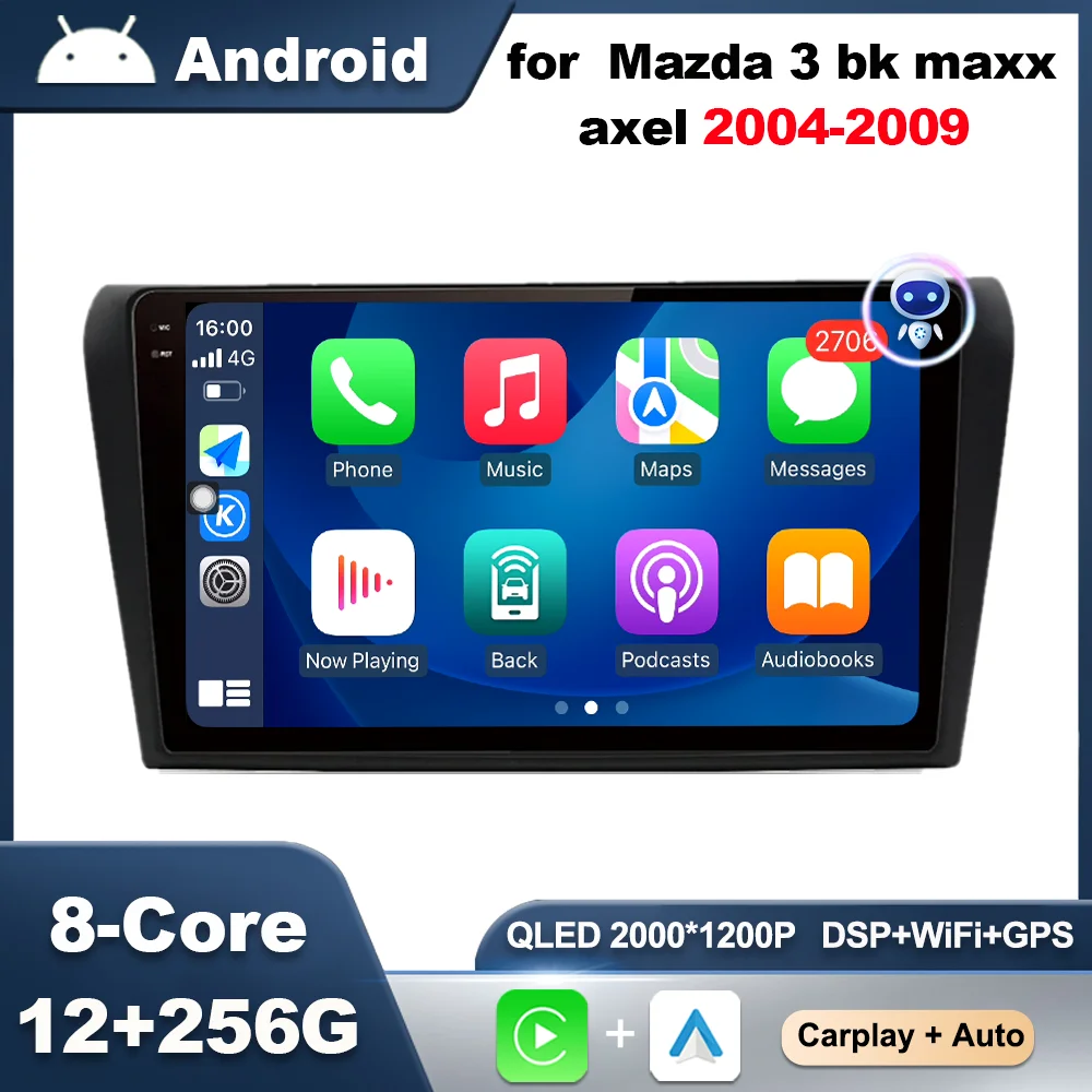 

Android Intelligent System For Mazda 3 bk maxx axel 2004 - 2009 Car Radio Video Multimedia Player GPS Navi Bluetooth Auto Tools