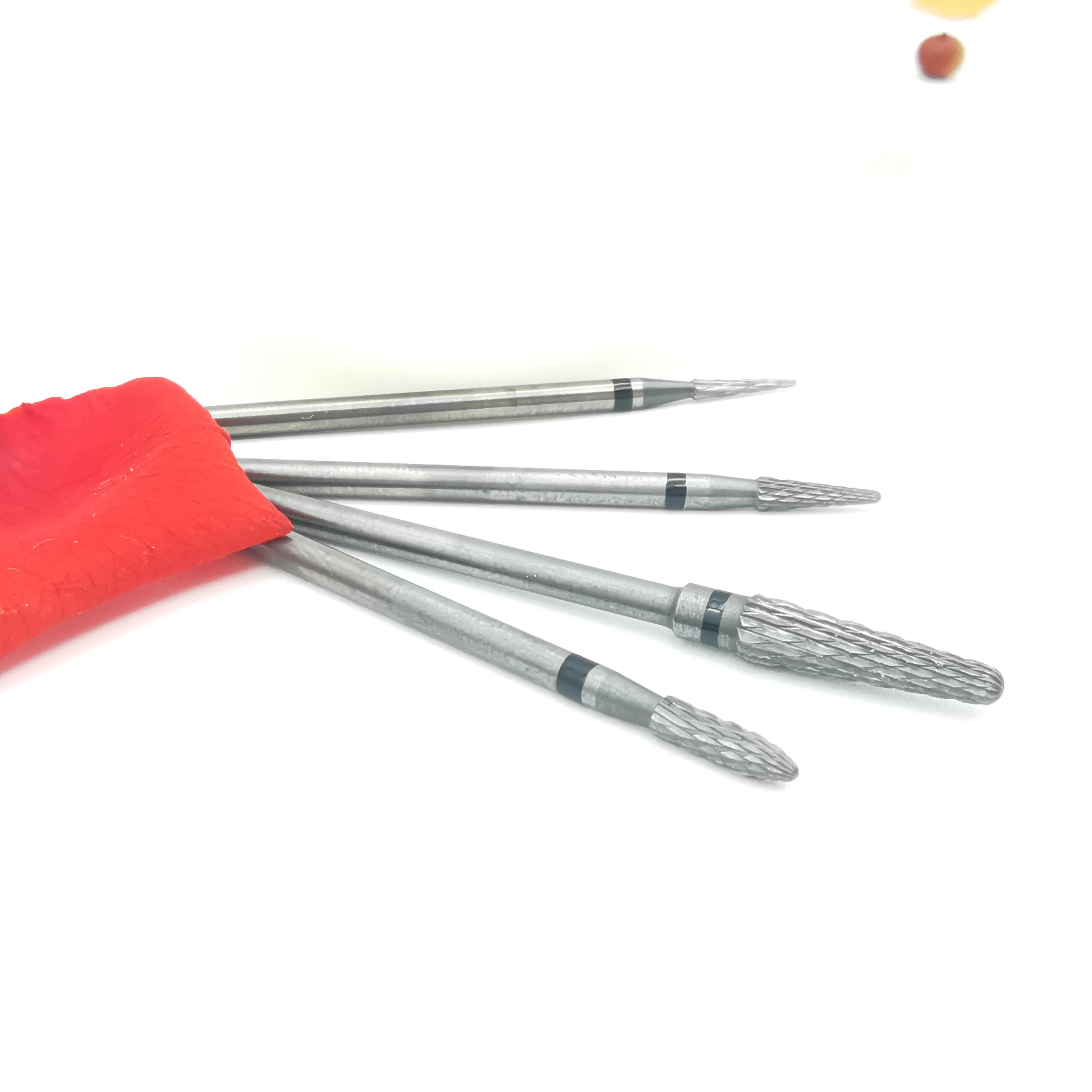 Dental Consumables Tools Tungsten Carbide Burs Polish Denture Nail Straight Edge With Cross Cut