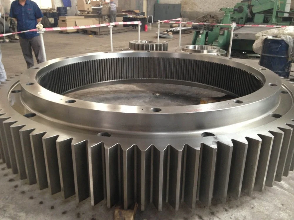 Custom Dlloy Steel Forging Large Diameter Ring Gear Rotating Spur Large Internal Ring Gear