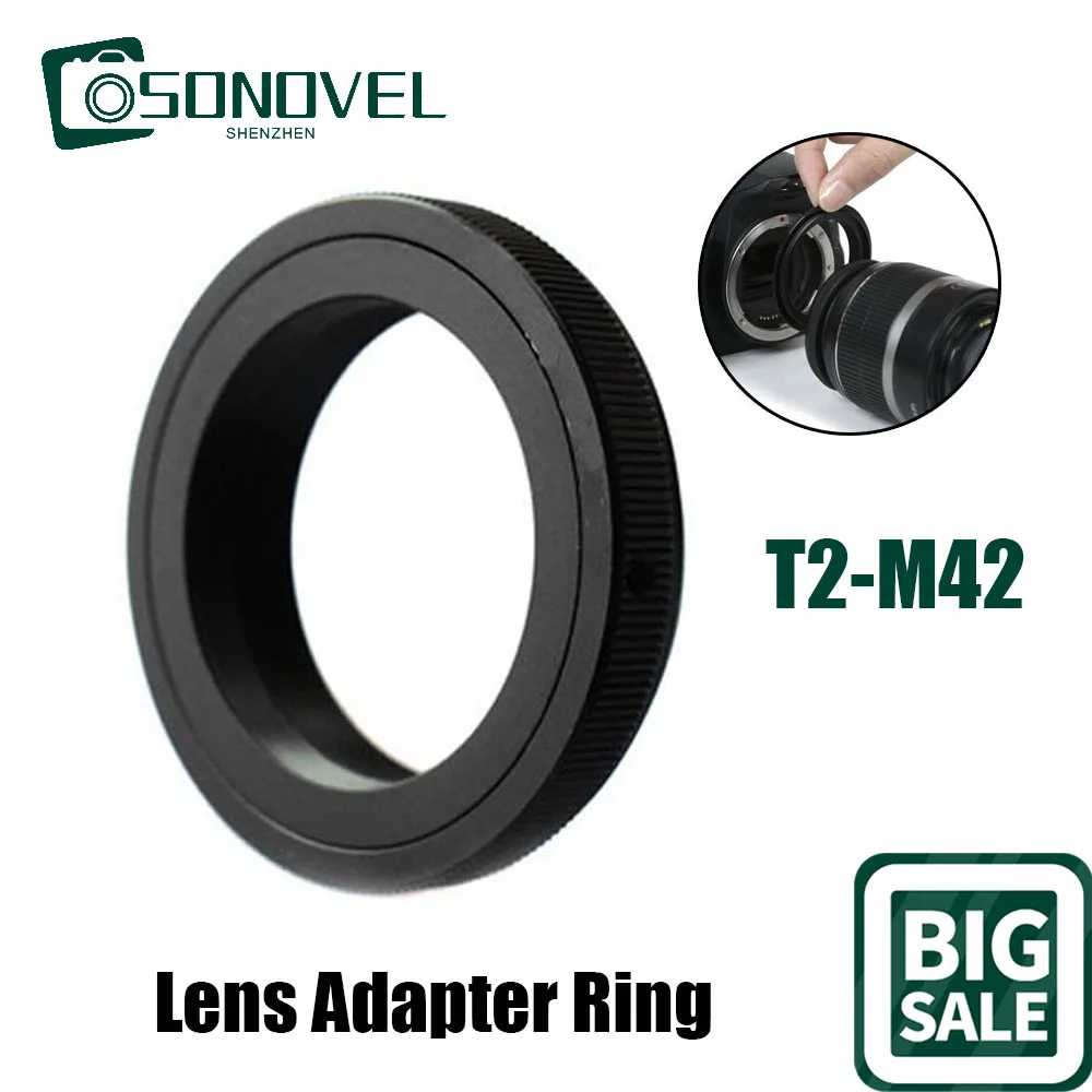 T2-M42 T Mount Lens Adapter Ring For Canon EOS Nikon Pentax K Sony Alpha Olympus 4/3 D7100 D810 D700 D800 D7000 D5200 D5100 DSLR