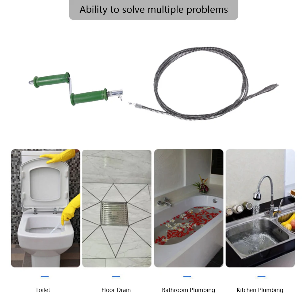 1-10M Frühling Rohr Rohr Bagger Werkzeuge Abfluss Reiniger Kanalisation Waschbecken Becken Pipeline Verstopfte Entferner Bad Küche wc Reinigung