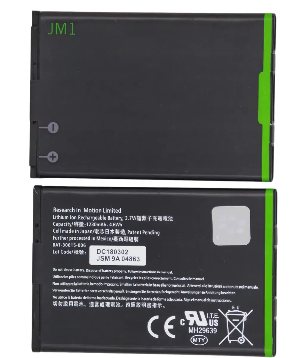 ISUNOO 1230mAh J-M1 JM1 Battery For BlackBerry Bold 9900 9790 9930 Torch 9850 9860 JM1 Replacement Li-ion Batteria