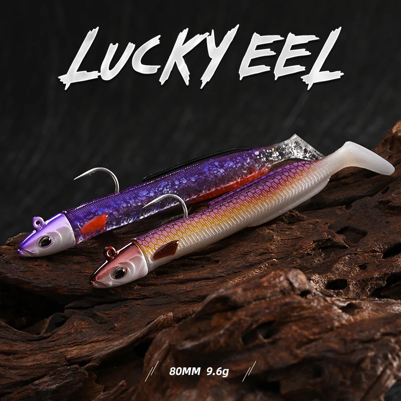 BLUX سعيد Sandeel 8 سنتيمتر 9.6 جرام لينة لايف ثعبان البحر الصيد إغراء مجداف الذيل تهزهز رئيس هوك الفينيل الاهتزاز الطعم الاصطناعي المياه المالحة والعتاد #4