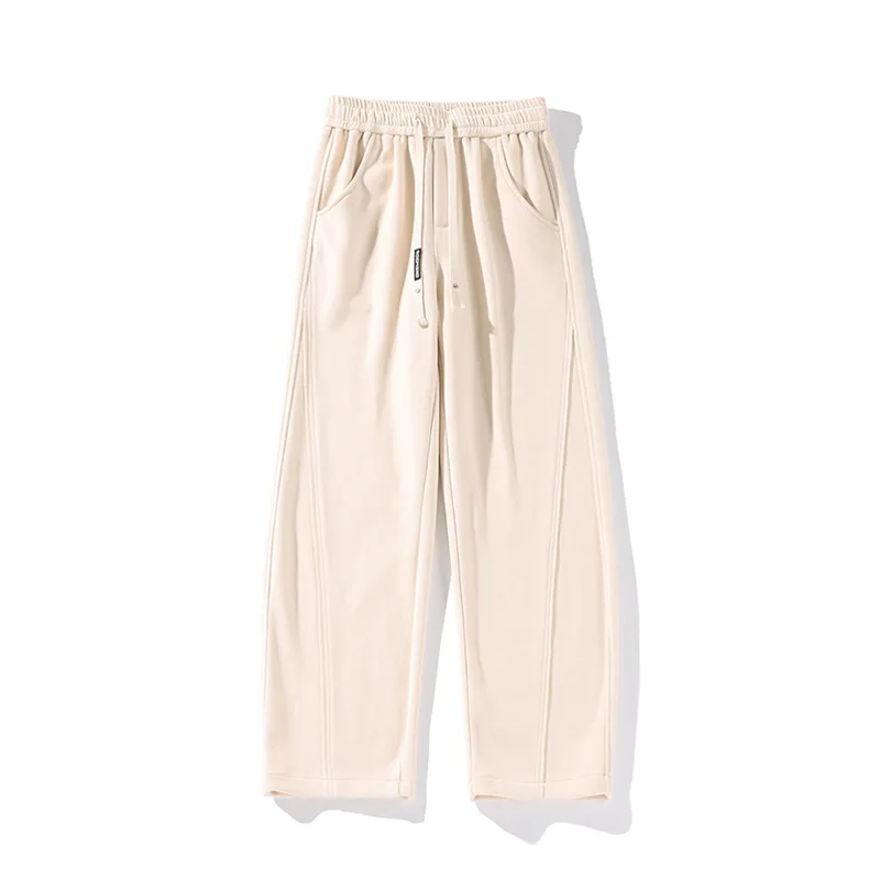 【Mirrordust】2025 Winter Plus Size Fleece-Lined Thickened Water-Resistant Pants Warm Casual Outdoor Sports Sweatpants M-5X