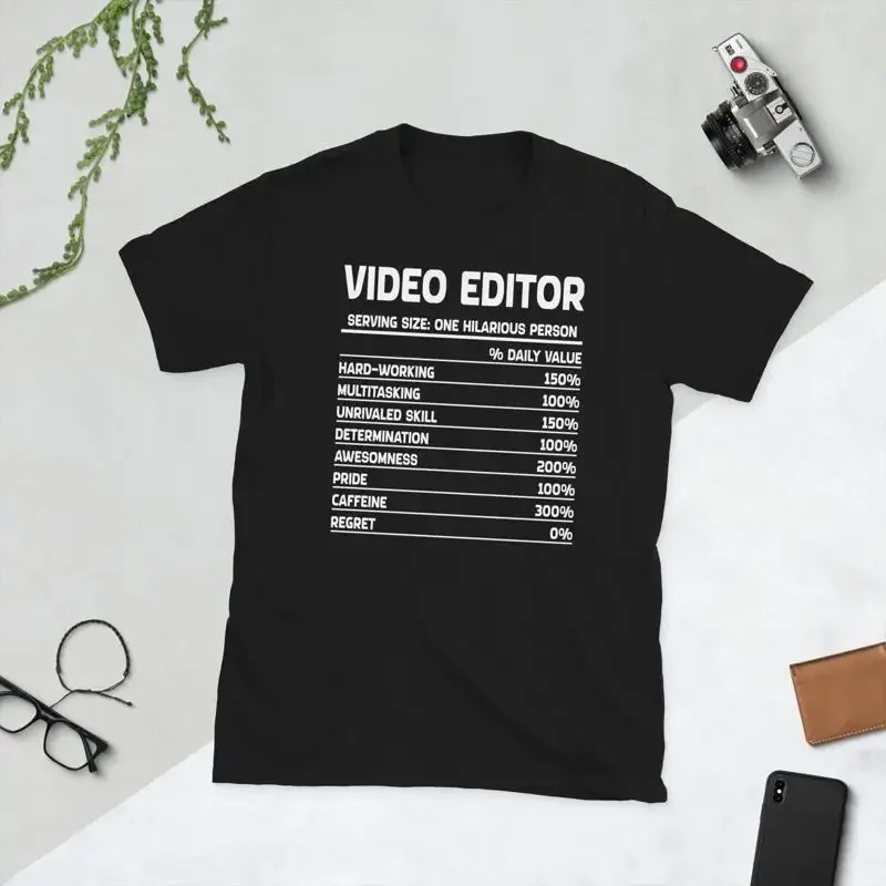 Video Editor Editing Videographer s T Shirt