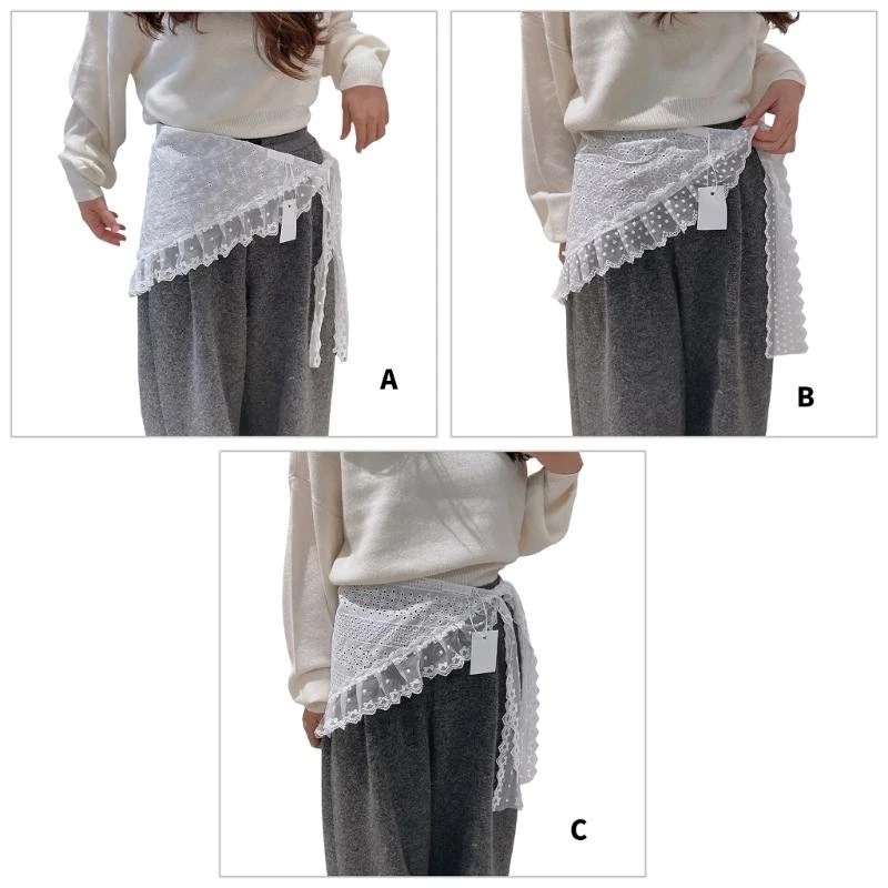 5ASD موسع قميص الدانتيل للنساء للنساء قابلة للتعديل الطبقات المزيفة السفلية السفلية