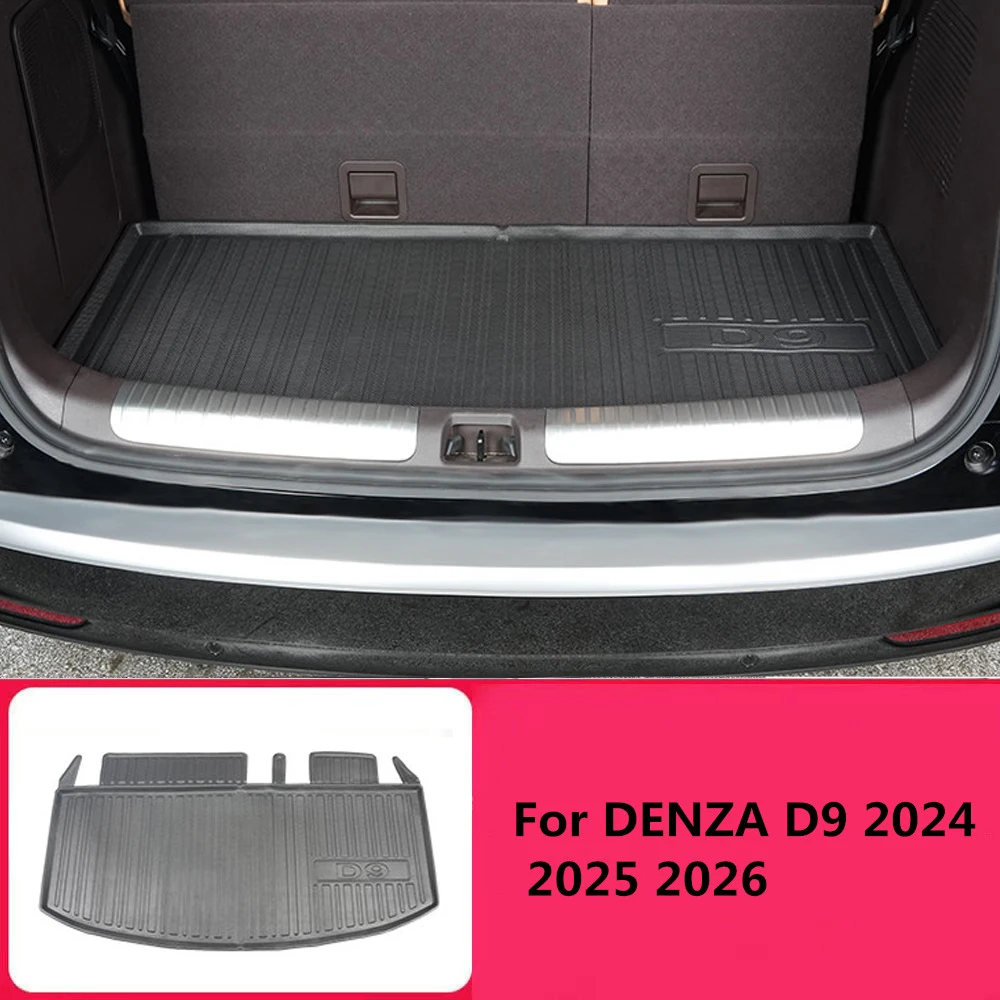 

Подходит для DENZA D9 2024 2025 2026, коврик в багажник, автомобильный аксессуар для интерьера, водонепроницаемый, пылезащитный, износостойкий, коврик для хвостовой коробки из ТПЭ