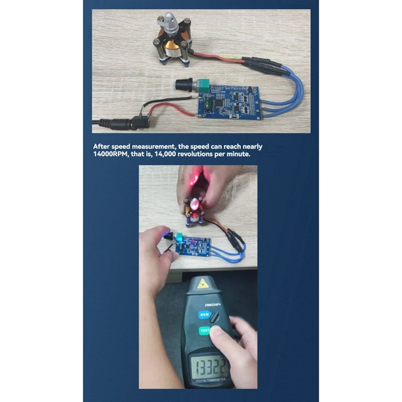 Módulo controlador de velocidade ESC de motor sem escova trifásico com potenciômetro DC12-24V 10A STC32G para motor A