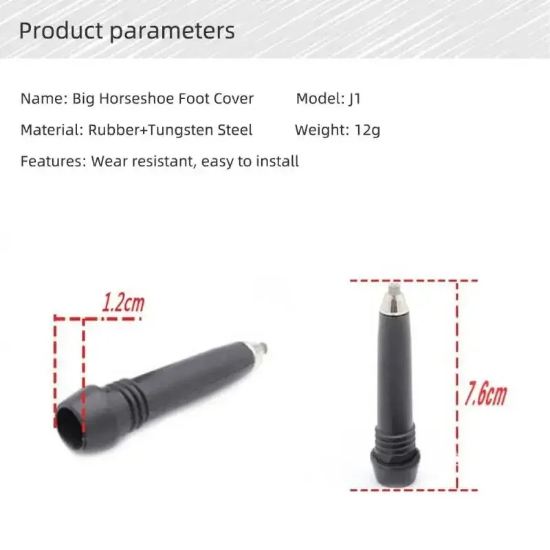 Universal Tungsten Carbide Trekking Pole Spike Tip Wear-resistant DIY Replacement Accessory Fits Most Outdoor Walking Canes