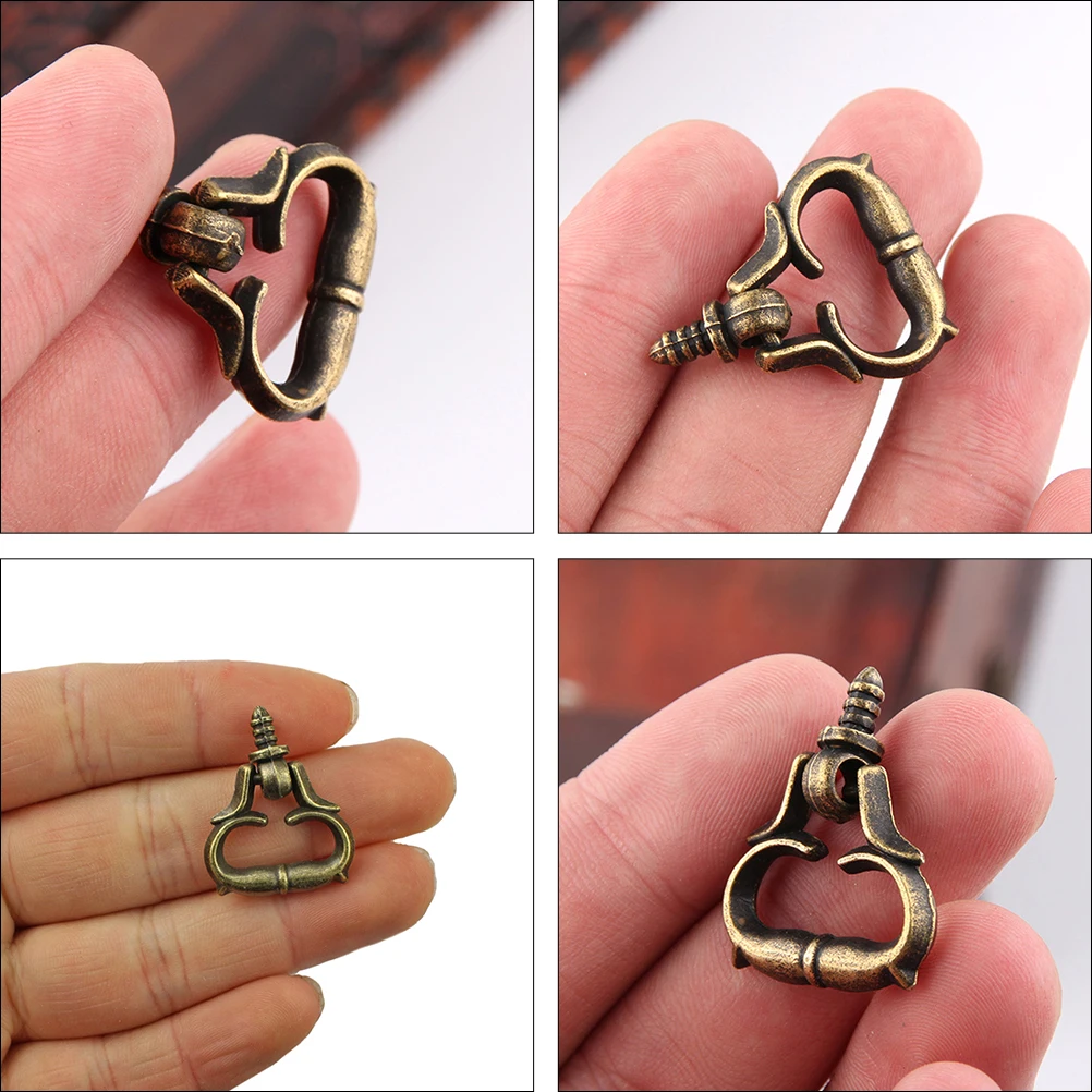 

10pcs Mini Thread Pullers Cabinet Handles Zinc Alloy Drawer Knobs For Wardrobe Closet Bookcase Durable Rustic Design