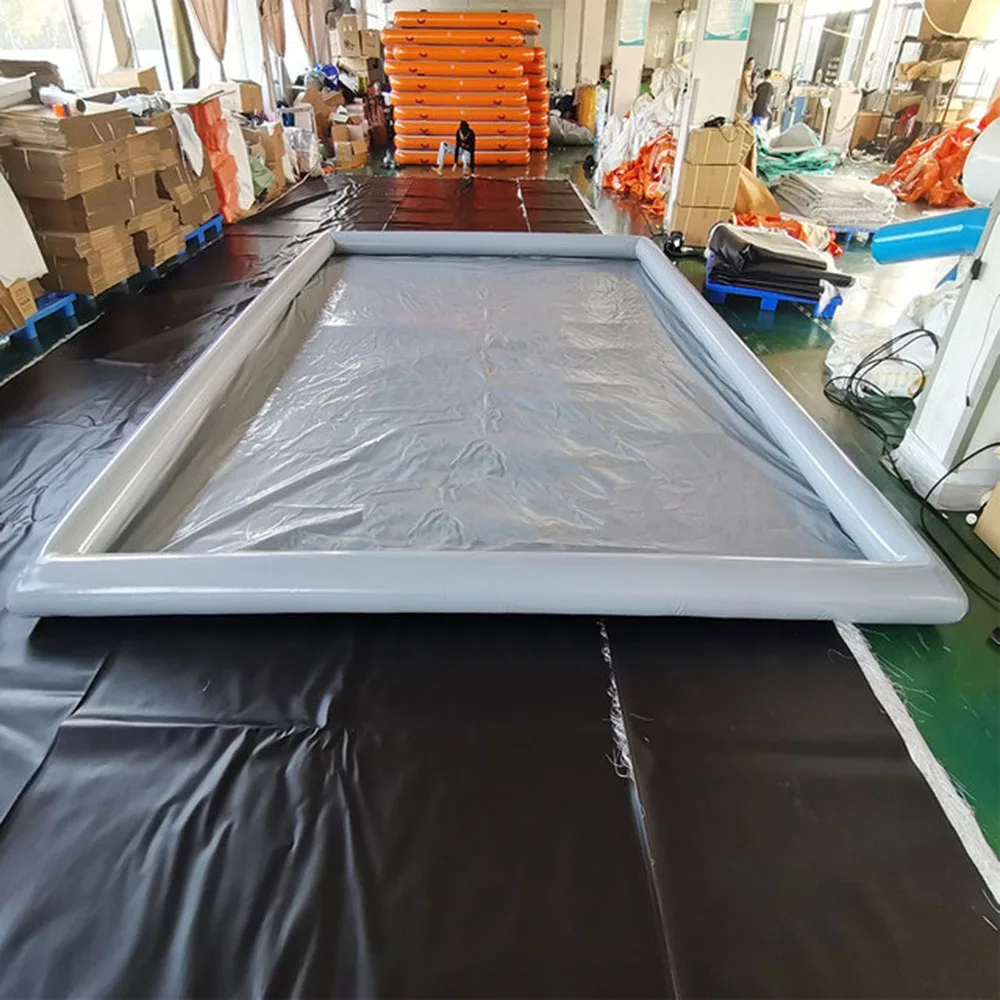 Tapete inflável para carro, durável, fácil de instalar, contenimento de piso de carro, garagem, limpeza de carros, tapetes de lavagem com bomba de ar