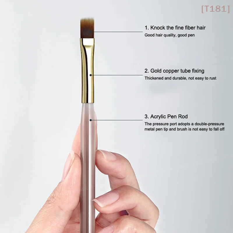 

[E] Nail Art Brush Multifunctional Stripe Liner Brushes Modeling Water Ripple DIY Design Hard Bristle Brush Nail Art Tools