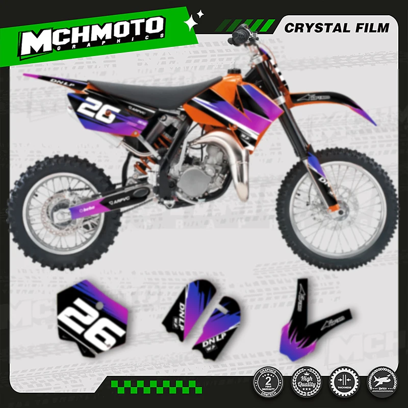 

MCHMFG Custom Team Motorcycle Graphics Background Decal Stickers Kits For KTM 2003-2012 SX85 SX105