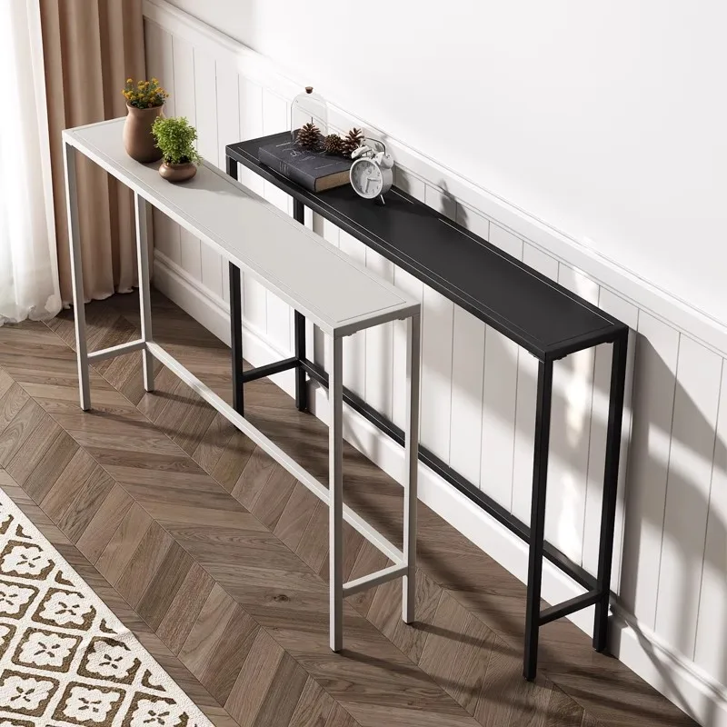 

Iron Art Living Room Sofa Back Shelf, Wall Seam Storage Rack, Bedside Narrow Storage Long Table