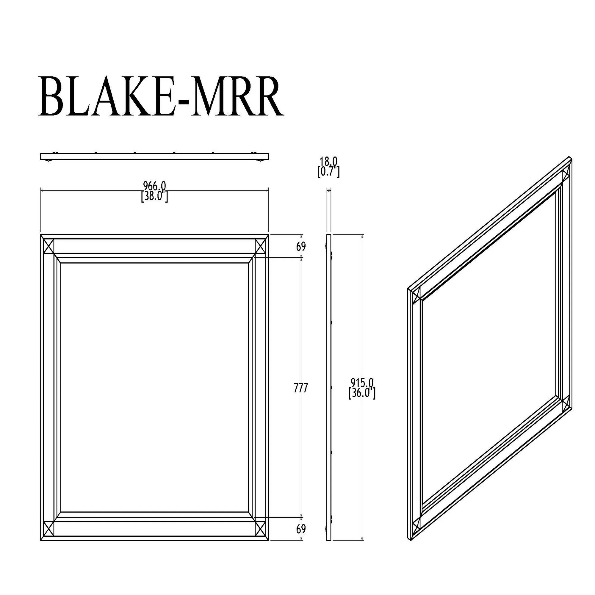 LIVELY BLACK/GOLD MIRROR