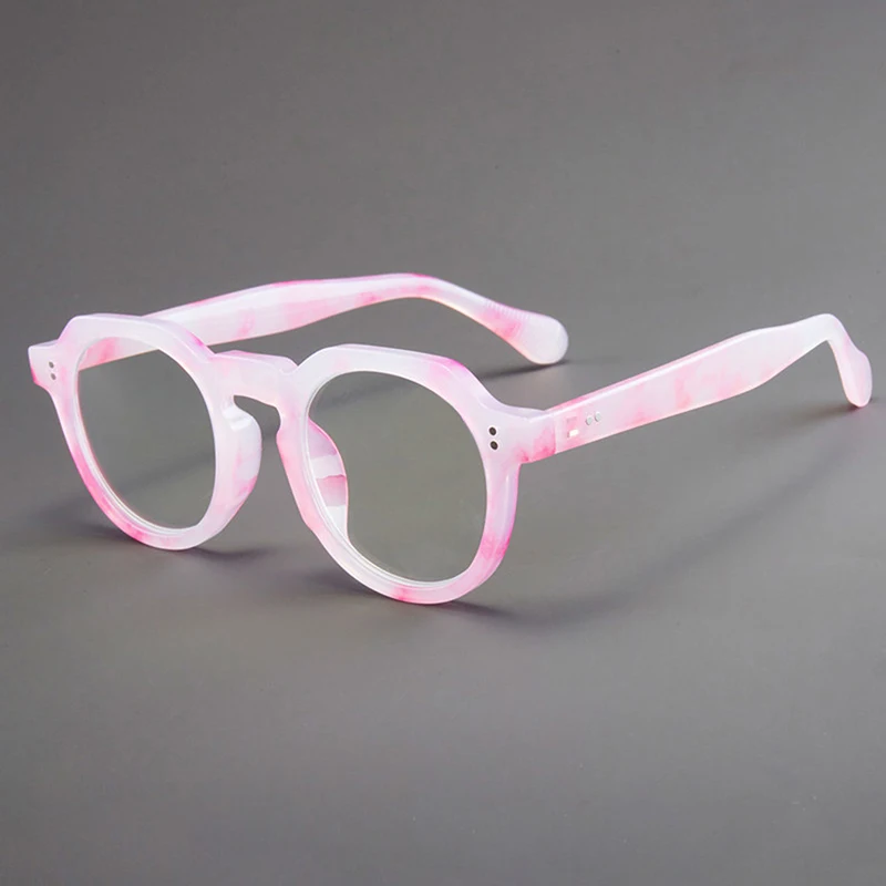 KAMMPT Vintage Round Glasses Men Fashion Tortoiseshell Rim Optical Frames 2025 New Trendy Retro Blue Light Blocking Eyeglasses
