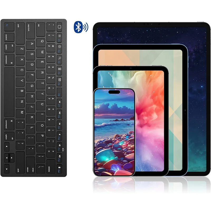 لوحة مفاتيح بلوتوث لجهاز iPad 10th Generation، iPad 10.2 (9th/8th/7th)، iPad Pro 13/12.9/11 بوصة، iPad Air/Mini