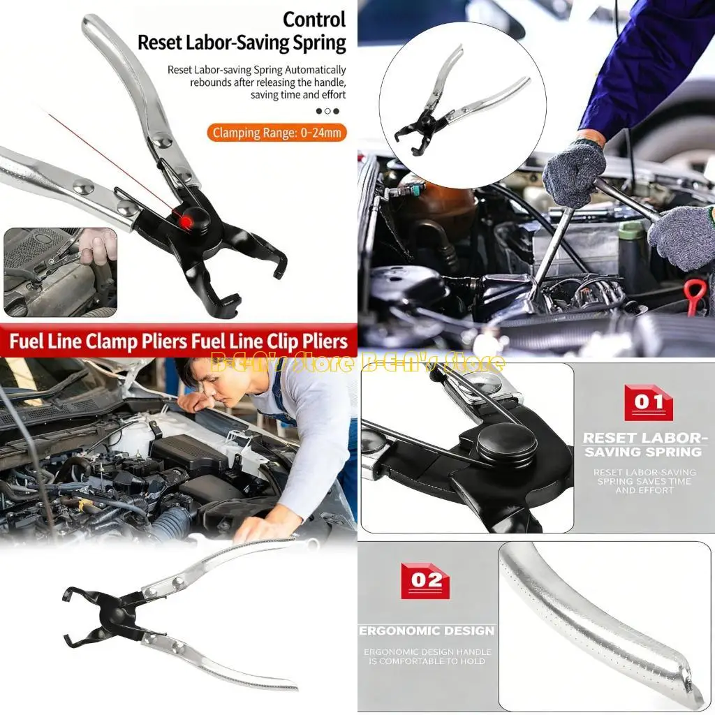 Y1AD Efficient 18cm Hose Clamp Tool With Comfortable Handle Hose Clamp Tool For Smooth Operation In Auto Repair Shops
