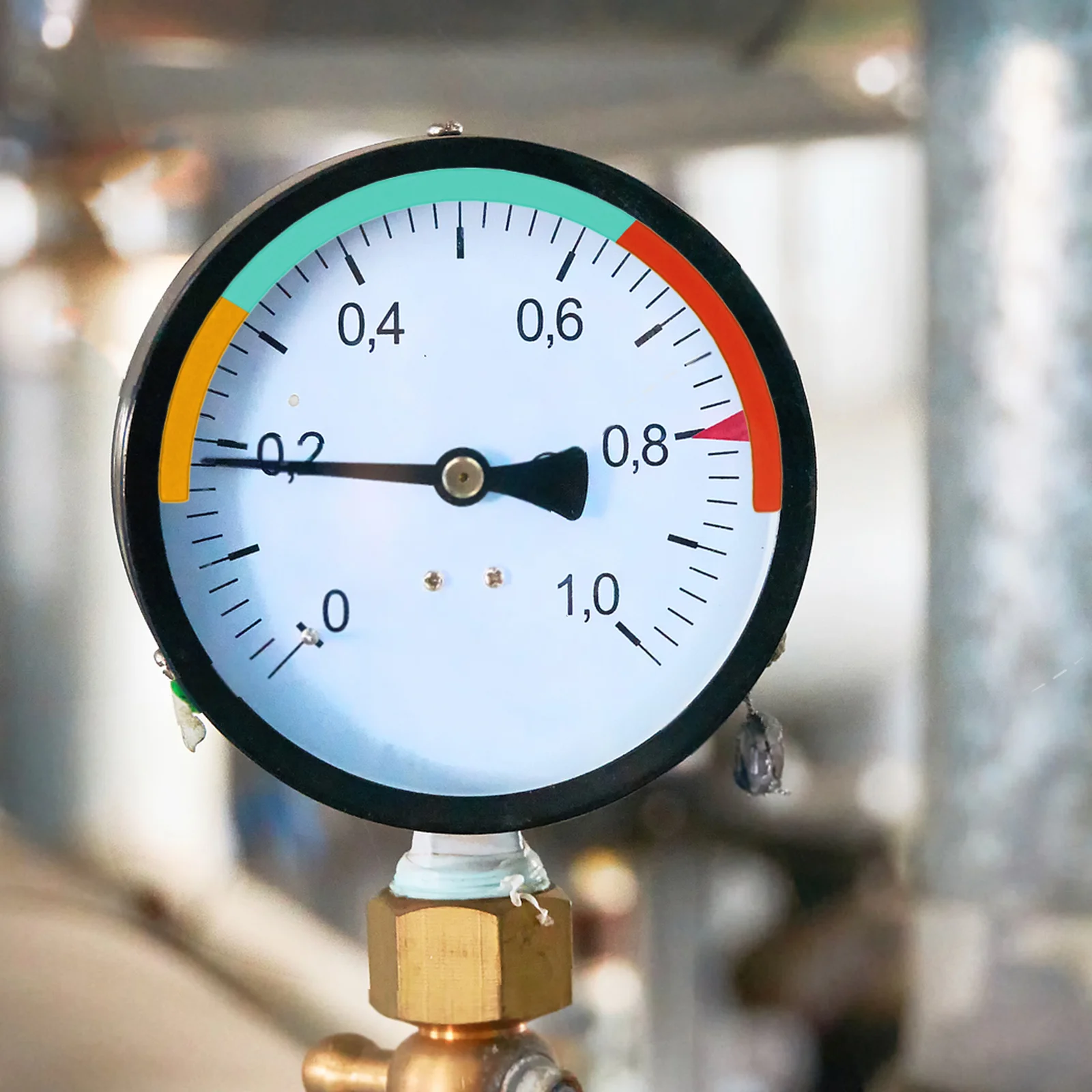 

6 Sheets Pressure Gauge Identification Sticker Air Label Adhesive Instrument Decal Indicator Indication Meter