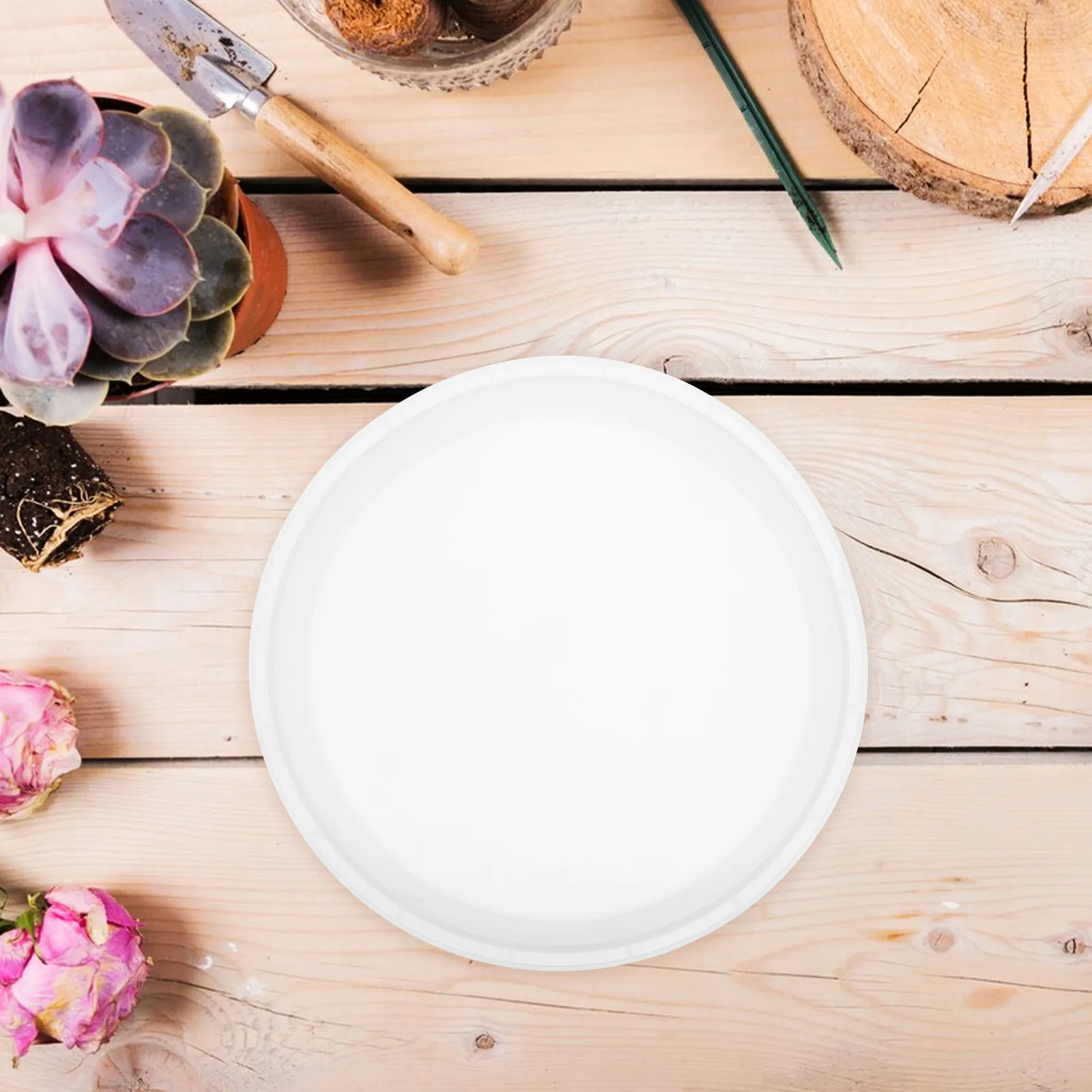 

Round Silicone Molding Tray for Epoxy Resin Coasters Clock Faces Serving Plates DIY Casting Mold Reusable Easy Release Craft