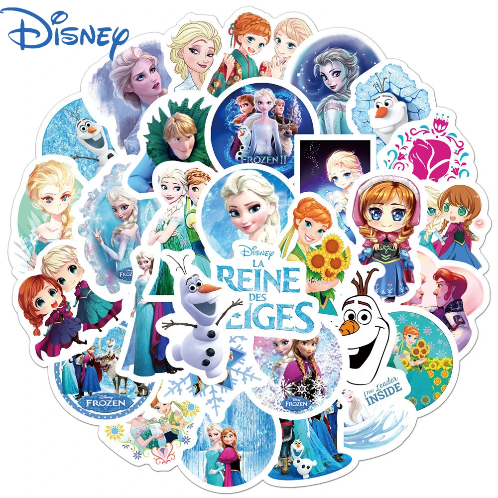 50PCS Frozen Frozen Graffiti Sticker Suitcase Notebook Mobile Phone Car PVC Waterproof Sticker Children's Reward Gift