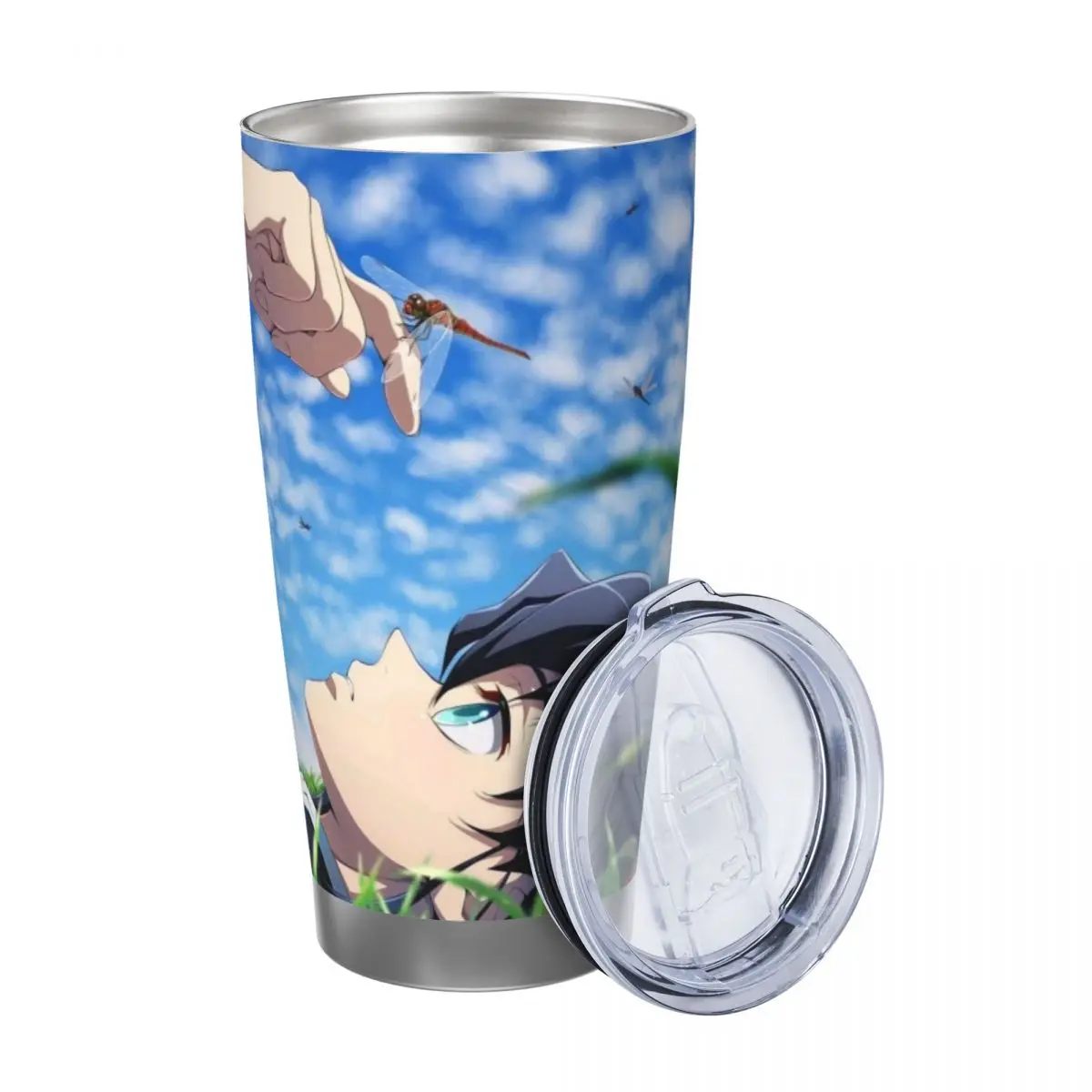 Muichiro Tokito Demon Slayer 20oz Cup Large Capacity Car Mug Leak-proof Juice Coffee Cup Food Grade