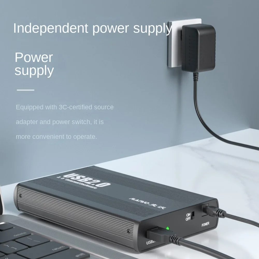 Custodia per HDD MAIWO Adattatore da IDE a USB 2.0 da 3,5 pollici Custodia per disco rigido esterno per disco SSD da 3,5"