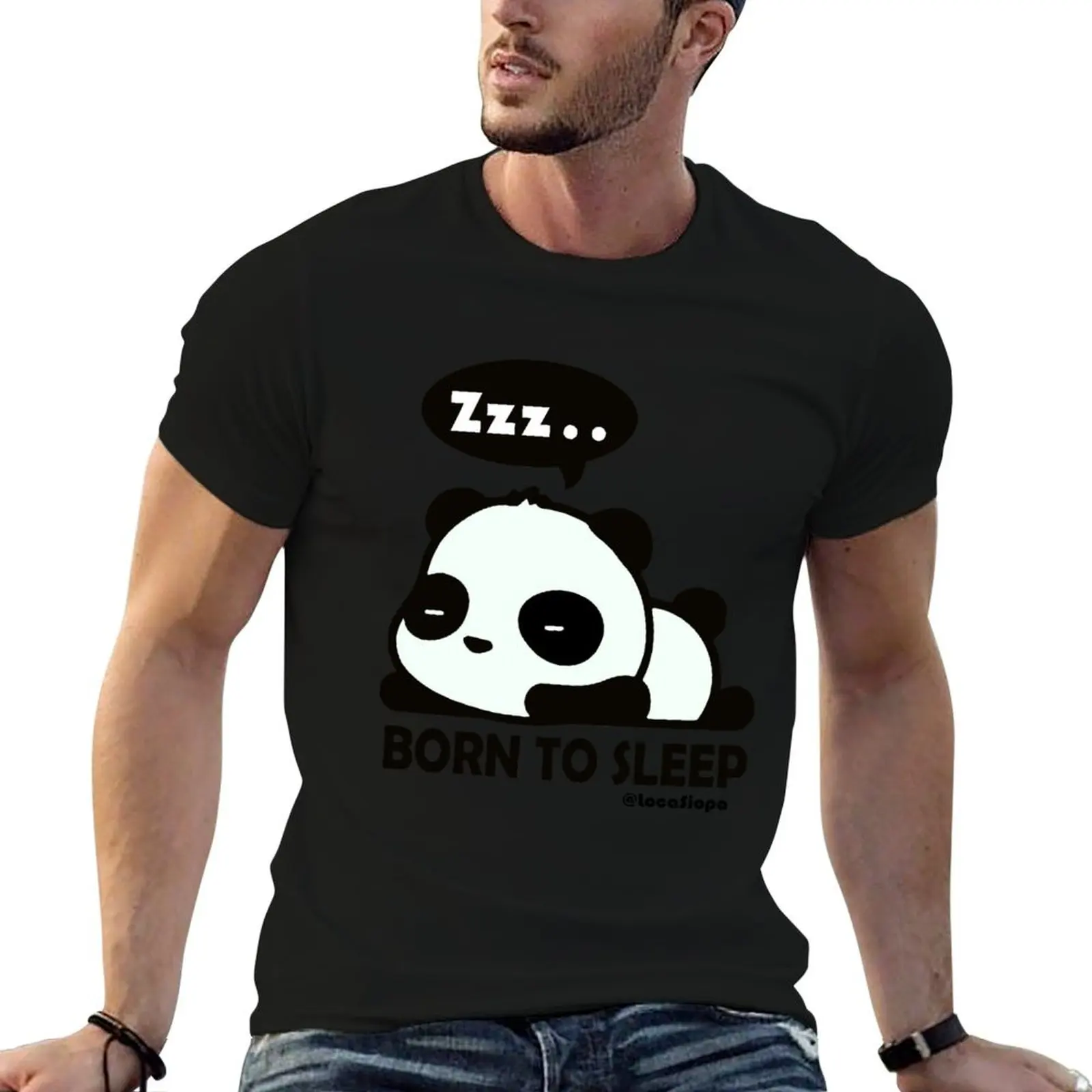 

Футболка Born To Sleep, топы больших размеров, летний топ, футболка большого размера с рисунком, мужская футболка с рисунком
