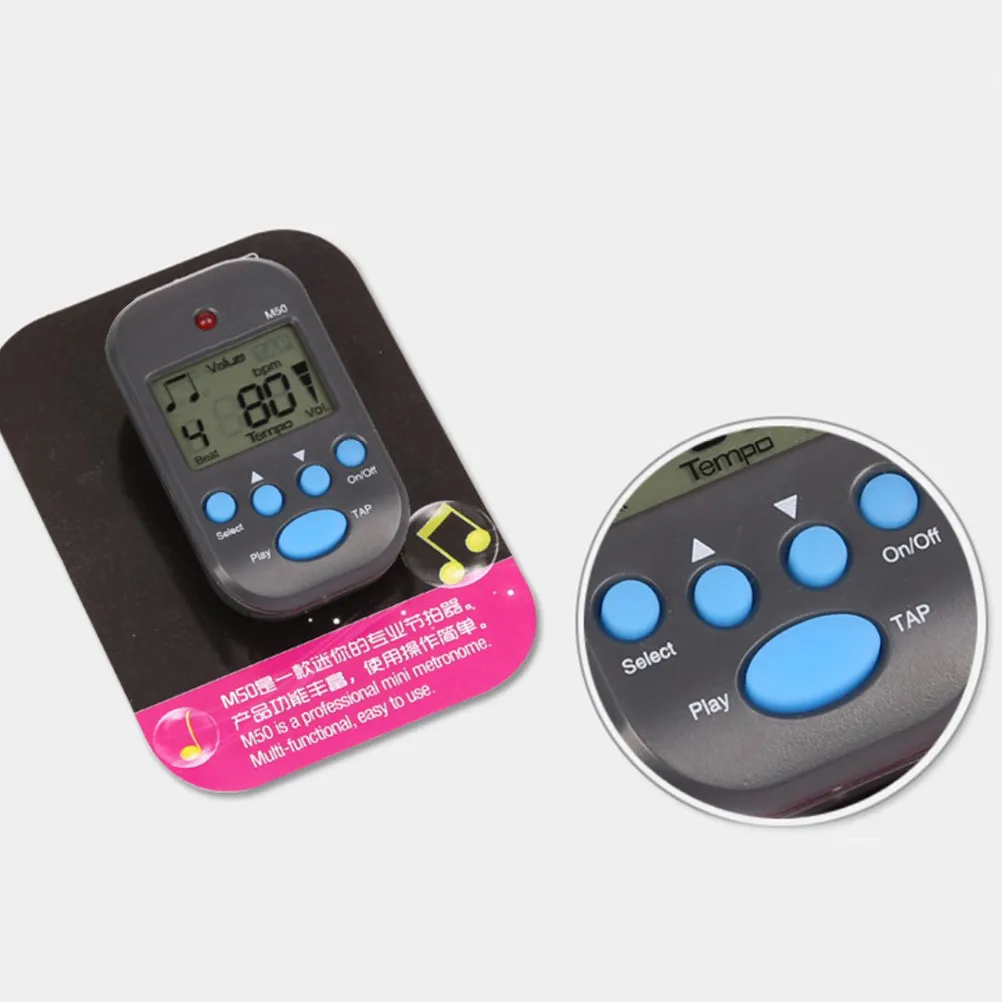 Professional Clip-on LCD Digital Metronome Portable Lightweight Beat Tempo Meter for Piano Violin Guitar Bass Trap Drum