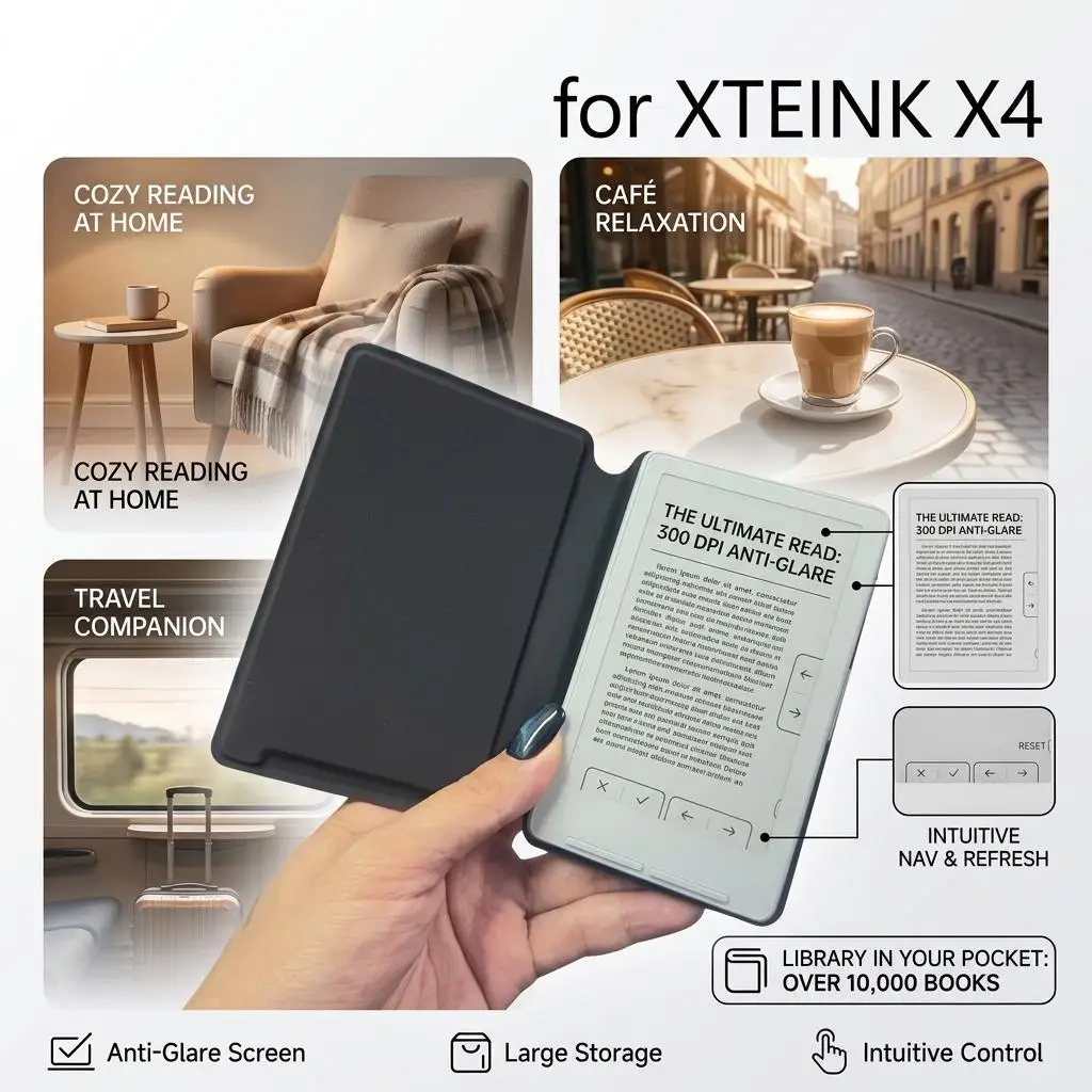 Image of Für XTEINK X4 abnehmbare Hülle, E-Book-Hülle, magnetisch, kratzfest und wasserdicht, Schutzhülle
