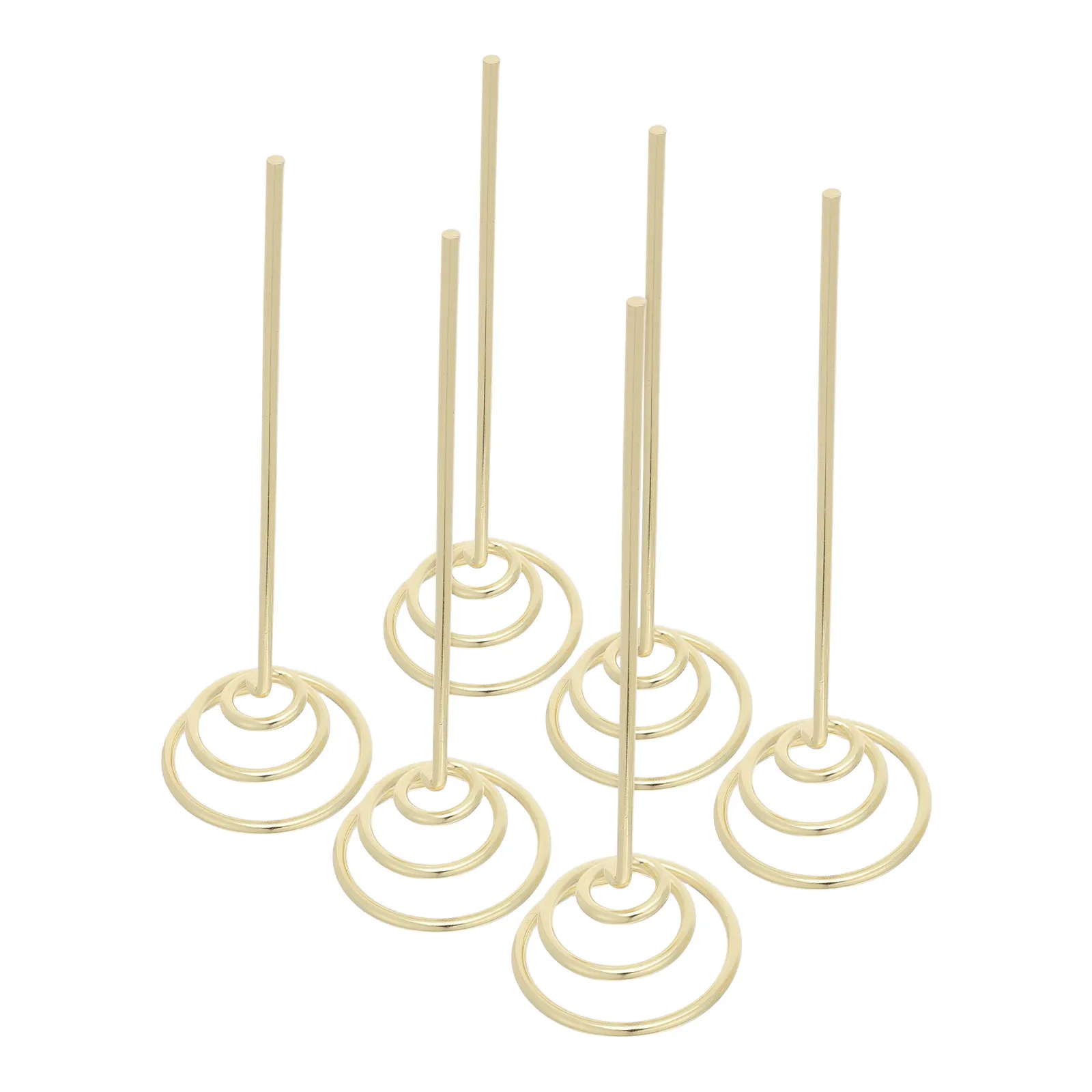 6Pcs Geometric Air Plant Holder Electroplated Iron Metal Flower Stand for Tillandsia Desktop Wall Display Rack Spring Base