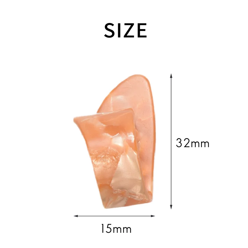 ONGE 16 قطعة إصبع الإبهام الغيتار اختيار السيلولويد الوسيط Thumbpick لسمك الغيتار الكهربائي الصوتي