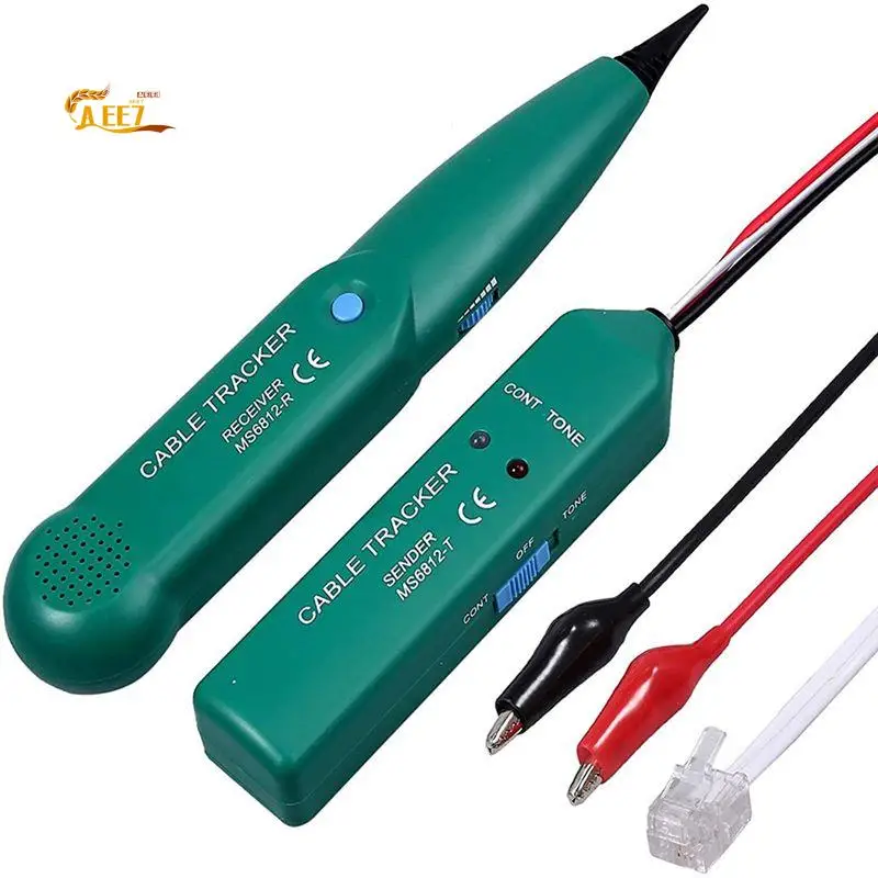 AEE7-LAN MS6812 Cable 1.5KHZ Sender Diagnostic Tools Universal 100HZ-300KHZ Receicer Continuity Test Device