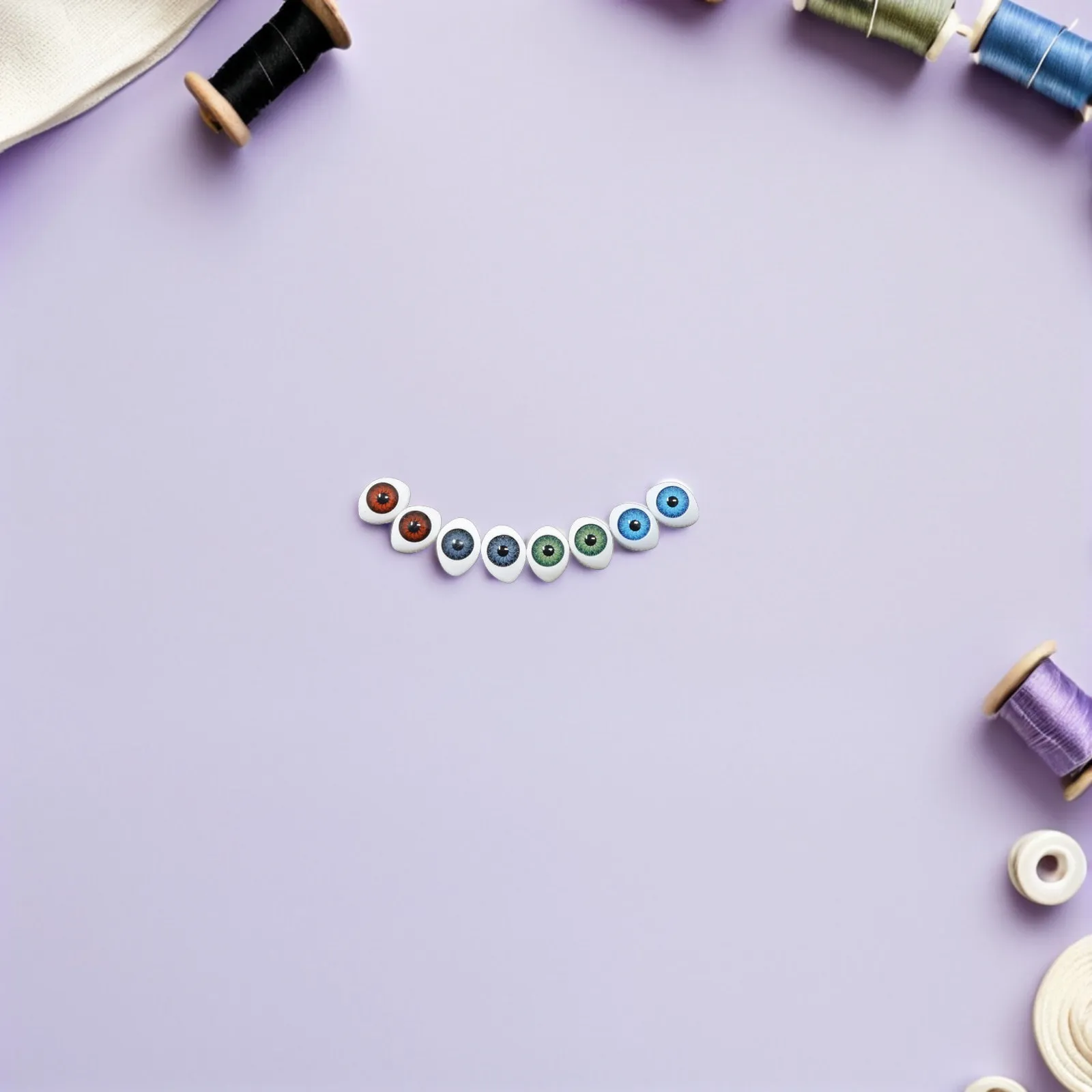 

180Pcs Half Round Eyes Realistic Plastic Glass Eyeballs Lightweight Safety Eyes for Crochet Stuffed Animals Crafts DIY Supplies