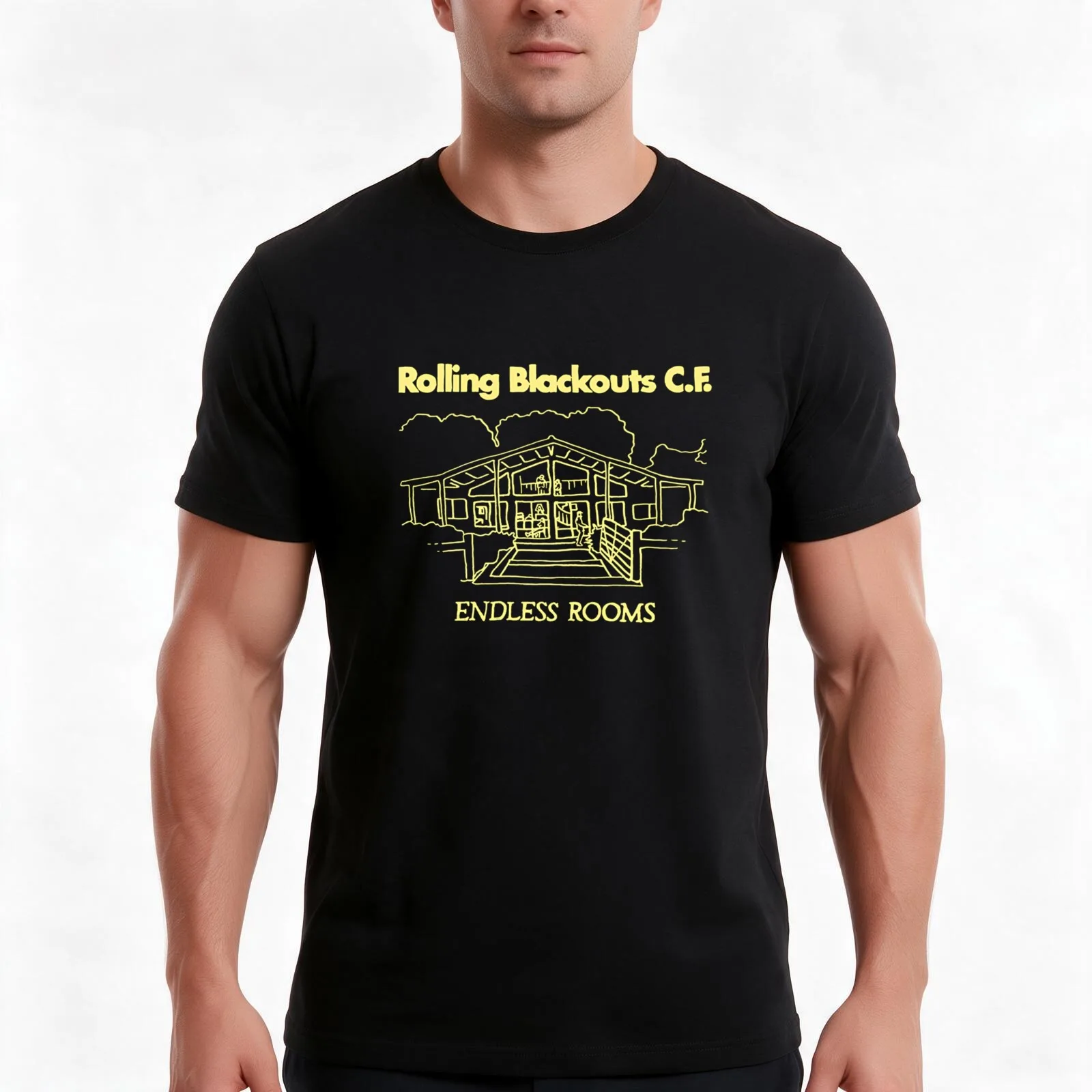 Rolling Blackouts Coastal Fever Endless Rooms T-Shirt, Summer Casual Cotton Tee, Oversized Streetwear Tops, Unisex Men Women