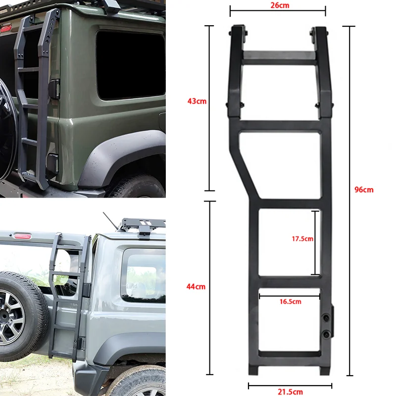 NEW Protection Framework Ladder for Suzuki Jimny 2019-2024 JB64 JB74W Car Rear Door Tail Door Ladder Accessories