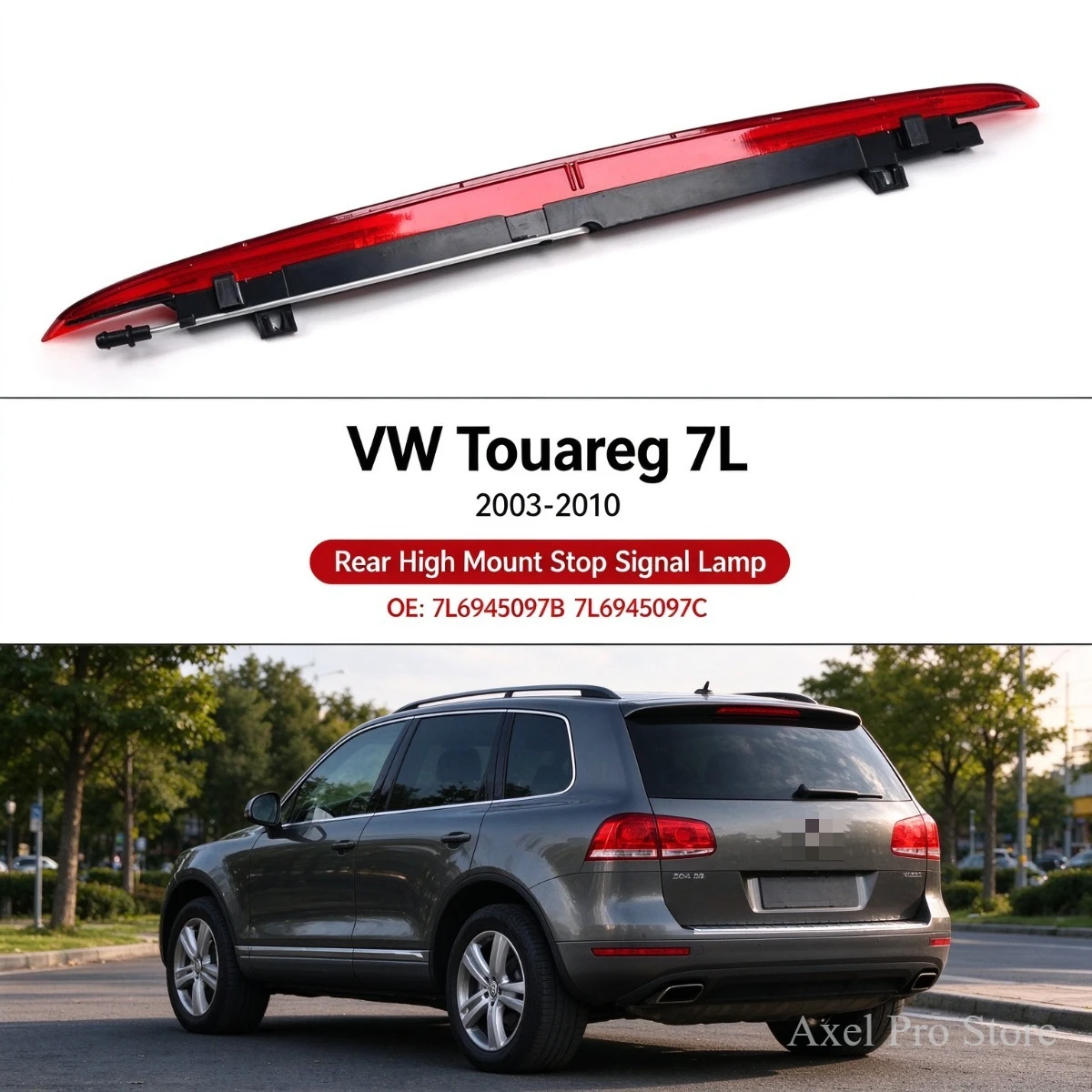 LED Third Brake Light for VW Touareg 7L 2003-2010 Rear High Mount Stop Signal Lamp 7L6945097B 7L6945097C