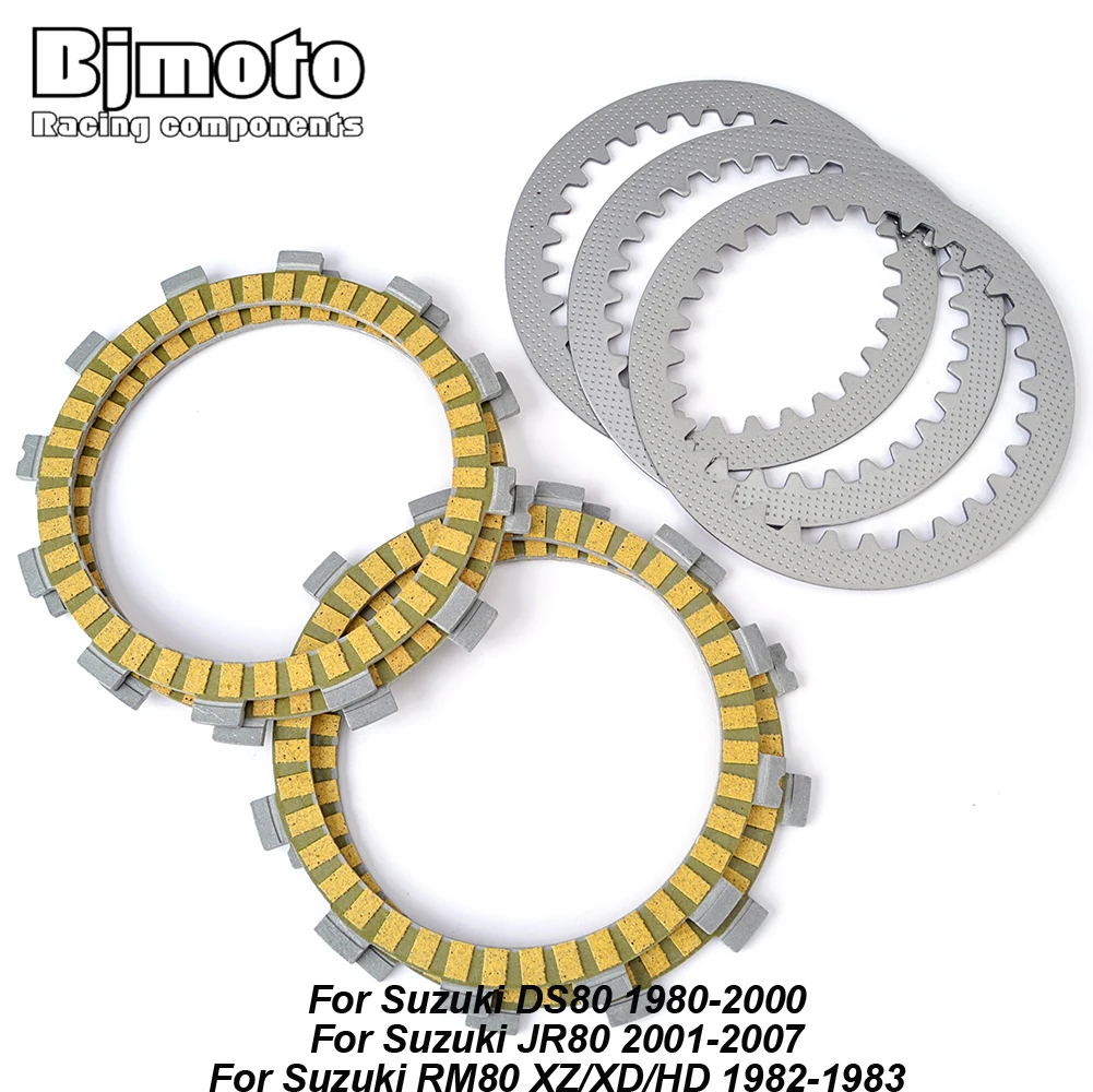 

Motorcycle Clutch Friction Plates For Suzuki RM80 XZ/XD/HD 1982-1983 JR80 2001-2007 DS80 1980-2000 21441-13A00 21441-46000
