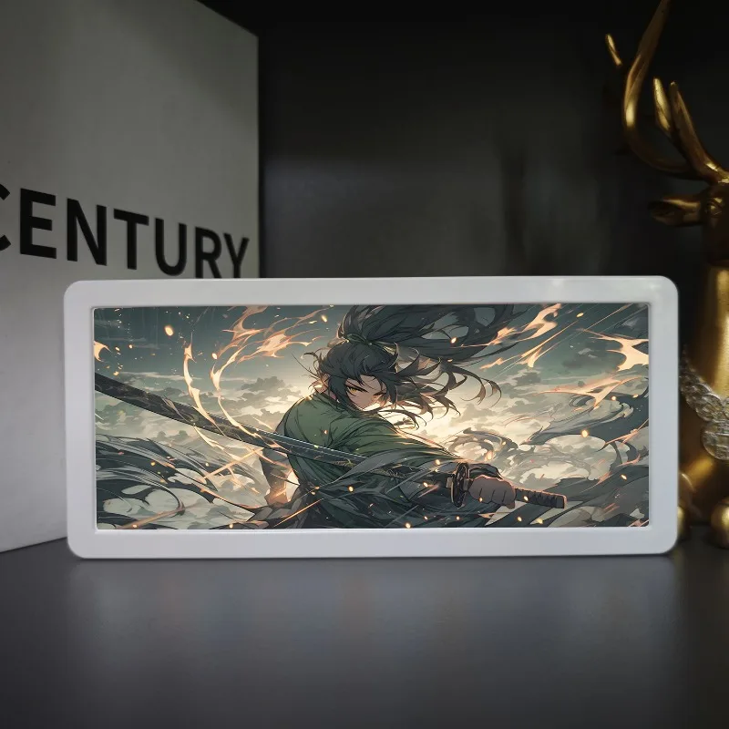 18.5 cm/7.28in Anime 3D Led Nachtlampje Box Figuren Randapparatuur Acryl Cartoon Ornamenten Speelgoed Desktop Collectible verjaardagscadeautjes