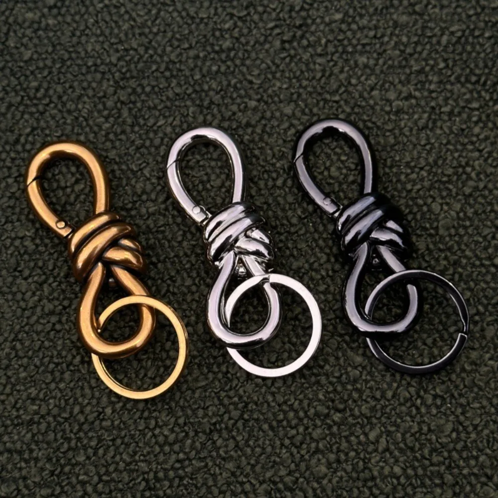 

Multi-Functional Twist Knot Spring Buckle Zinc Alloy Hardware Accessory 8-Shaped Buckle Vintage Multicolor Keychain Pendant