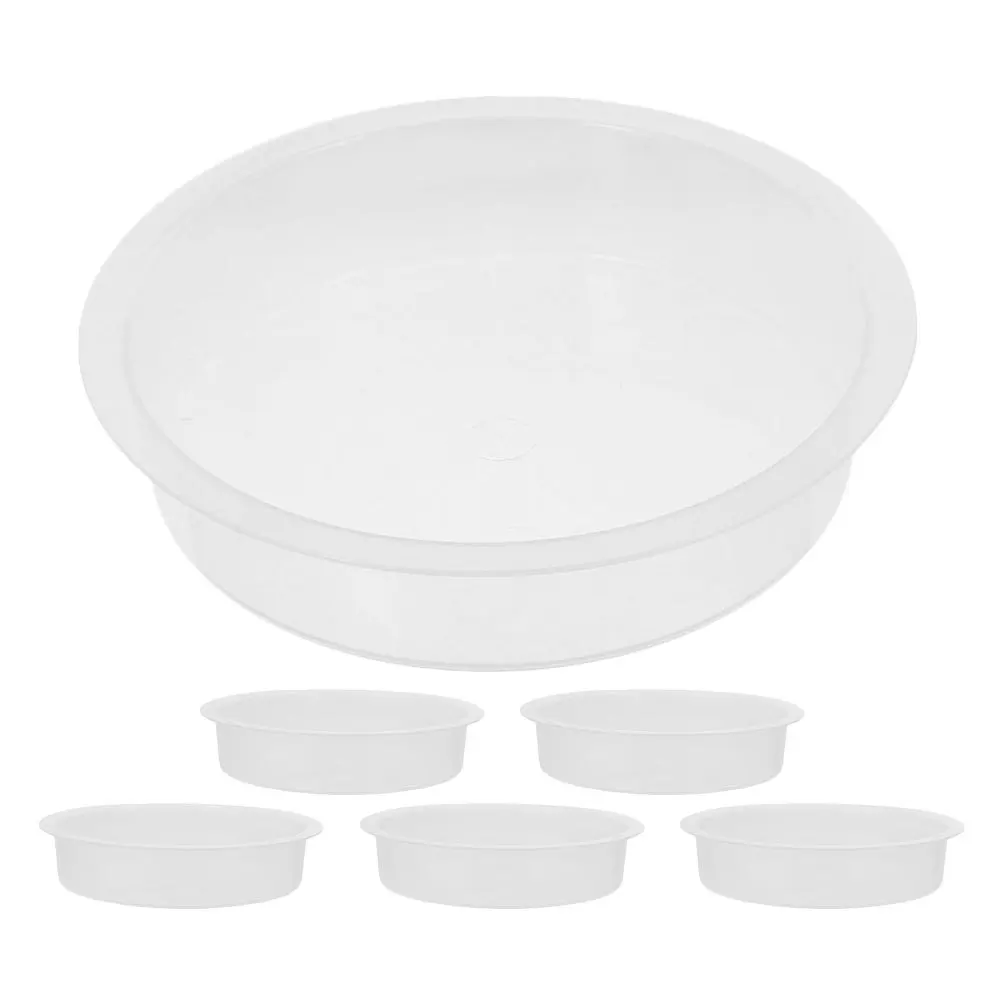 

6Pcs Bird Water Bowl Plastic Outdoor Easy Clean Feeding Basin Hummingbird Tray Garden Patio Birdbath Bird Water Bowl