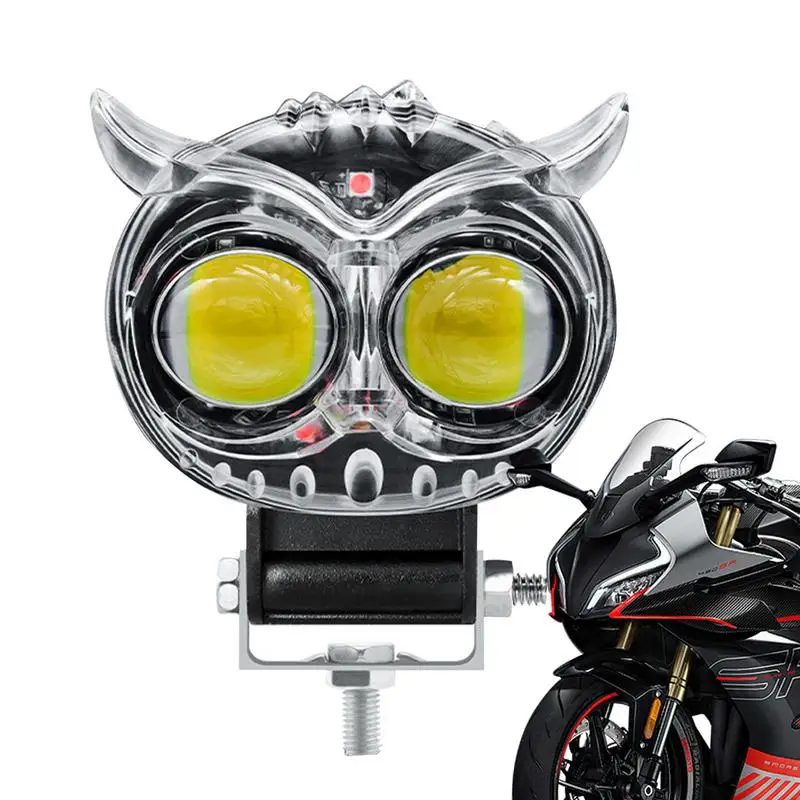 Motorcycles Led Headlight Owl Shape Motorbike Spotlights Bike Owl Design Head Light Moto Cross Fog Lights Bike Light Decorations