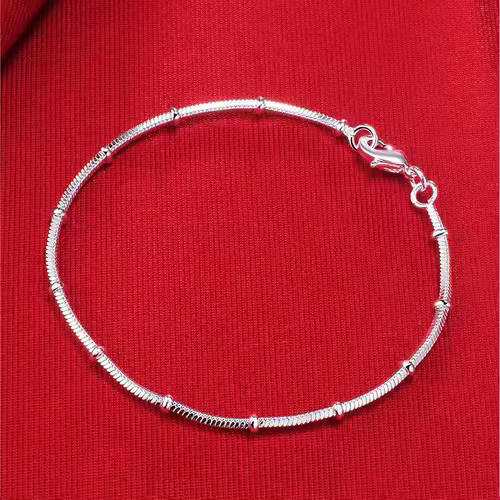 Fine 925 Sterling Silver Noble Nice Chain Solid Bracelet for Women Men Charms Party Gift Wedding Fashion Jewelry Hot Model - Image 28