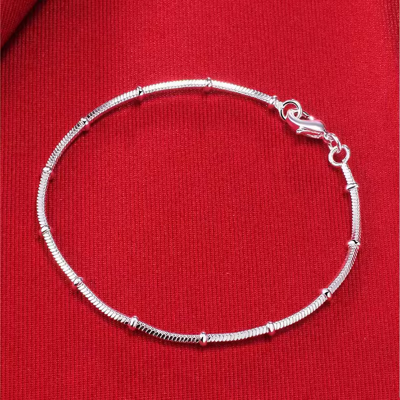 Fine 925 Sterling Silver Noble Nice Chain Solid Bracelet for Women Men Charms Party Gift Wedding Fashion Jewelry Hot Model - Image 28