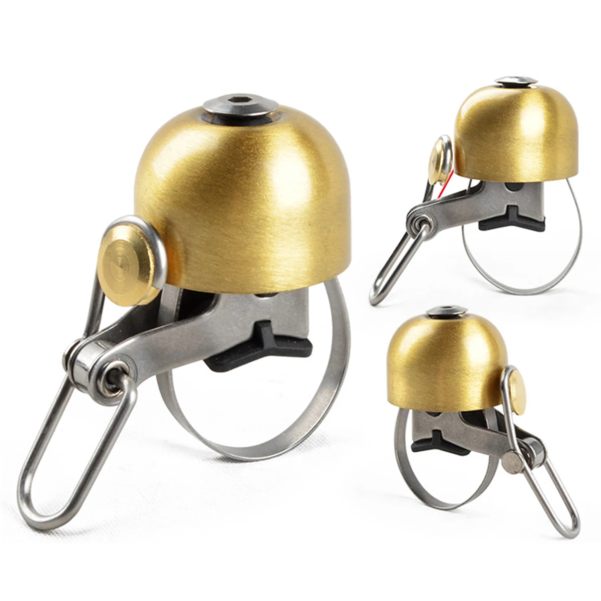 Stainless Steel Bike Bell Retro Loud Ring Cycle Handlebar Bell Design Fit Almost All Handlebars Gold Bike Horn