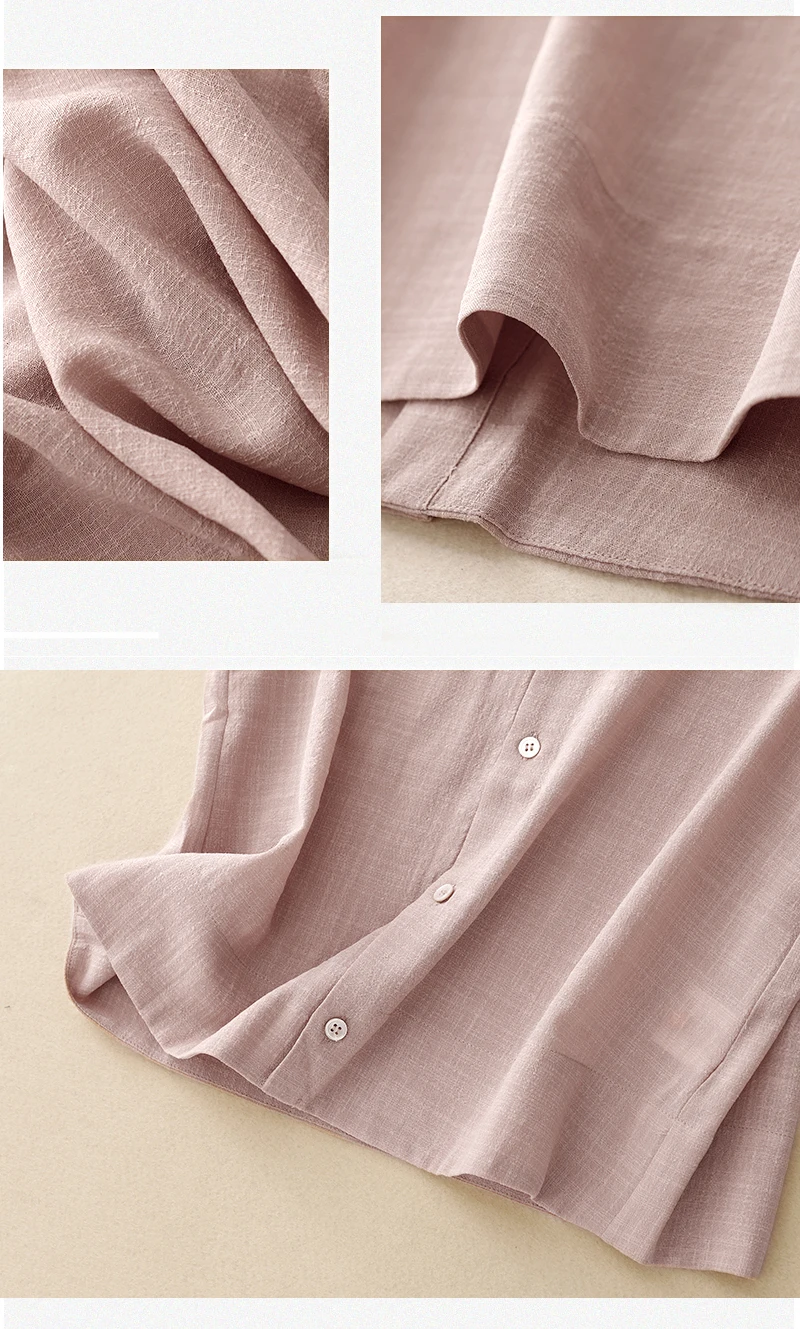 สไตล์เกาหลีหวานสีชมพูสีกากีผ้าฝ้ายลินินเสื้อกั๊กผู้หญิงฤดูร้อนบางเสื้อแขนกุด O-คอปุ่มขึ้นปกเสื้อคาร์ดิแกน