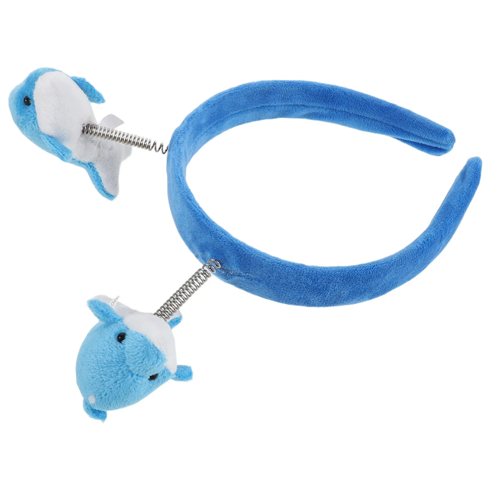 Plush Dolphin Headband Ocean Themed Spring Hair Hoops Marine Animal Costume Headdress For Beach Vacation Cosplay Dolphin Costume