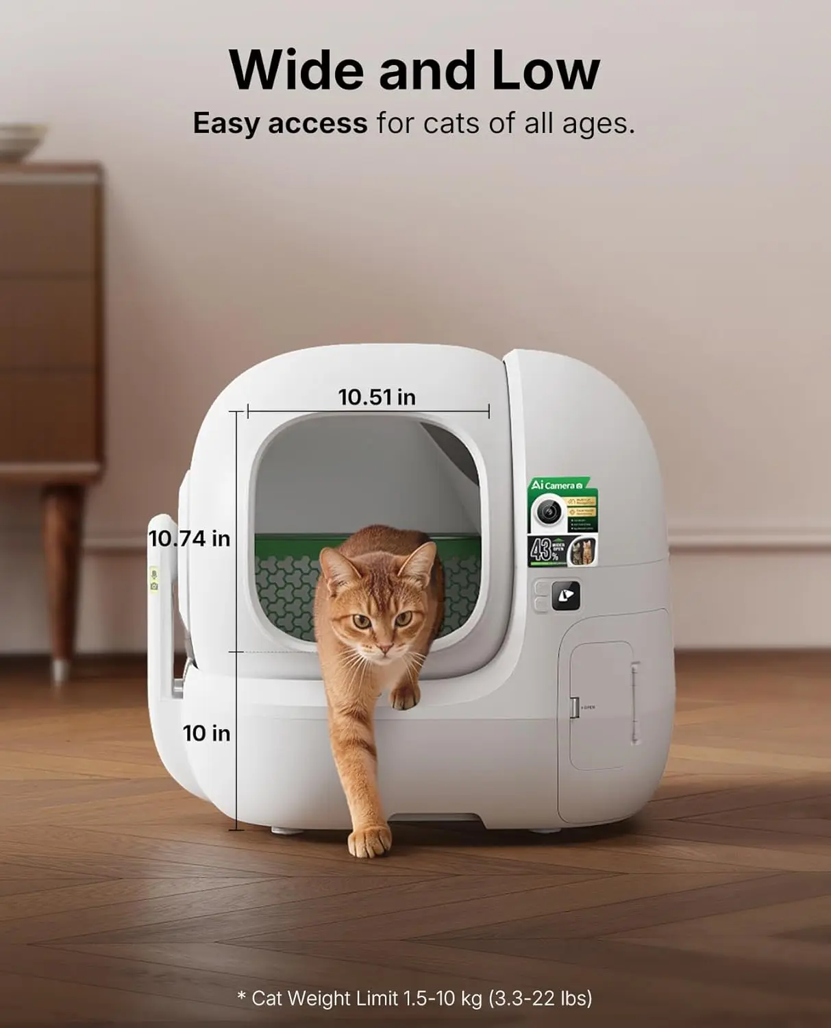 Extra Large Automatic Self Cleaning Smart Cat   Box AI Facial Recognition 5G WiFi App Control Odor Free